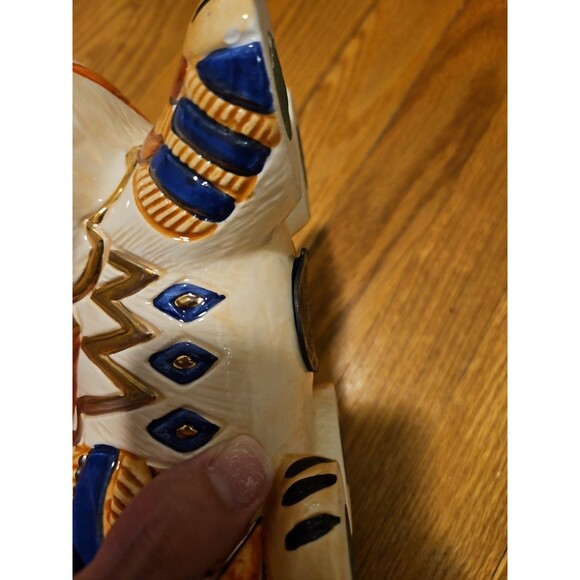 Vintage Artesania Rinconada Style Gold Tiger Ceramic Coin Bank Figurine - Picture 11 of 11